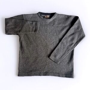 Woolrich Mens Large Wool Long Sleeve Sweater Grey